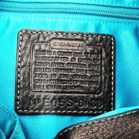 Coach Black Pebbled Leather Hobo Handbag Purse - Picture 15 of 16